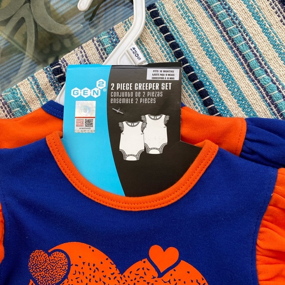 NWT Florida gators 2 piece creeper set (girls) 18 months - Picture 4 of 7